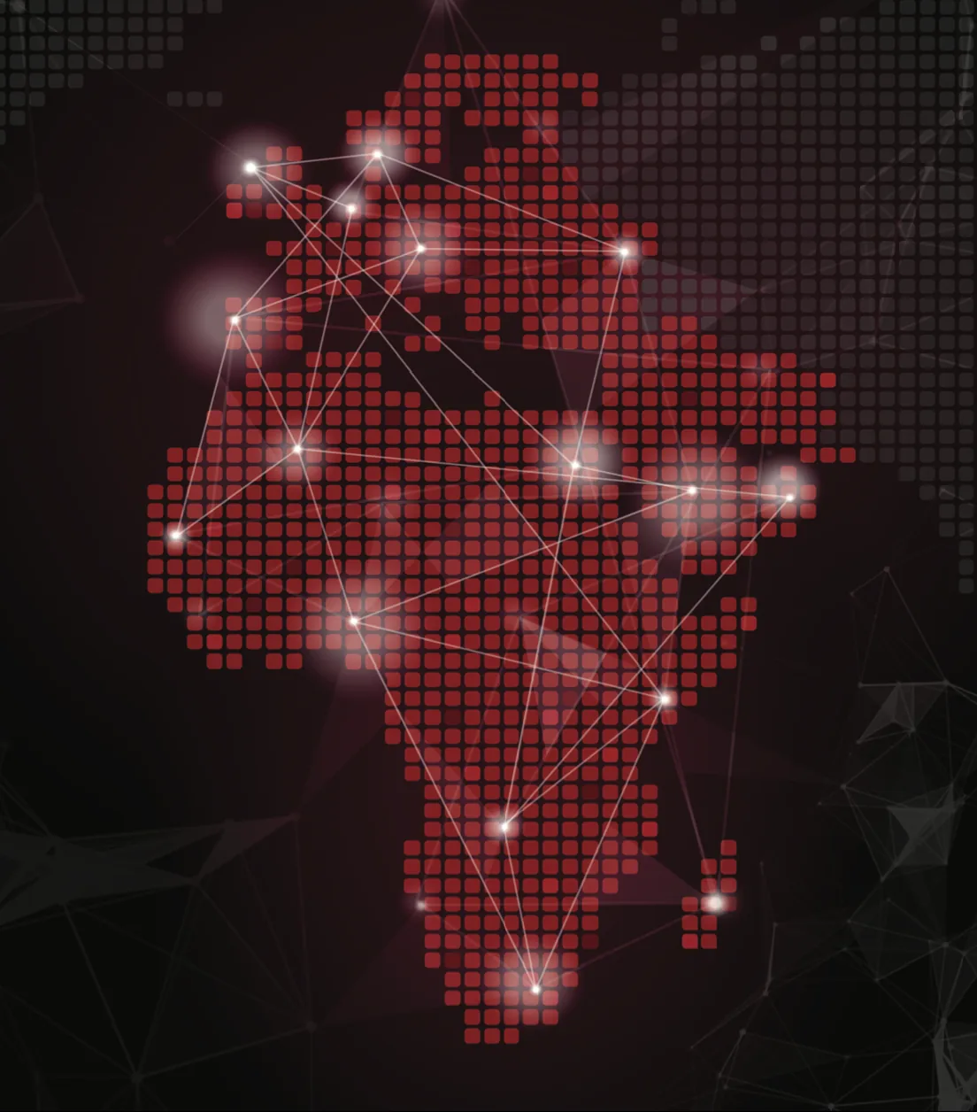 Network map of cyber activity across Africa